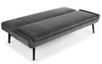 Gaudi Curled Base Sofabed - Grey Velvet