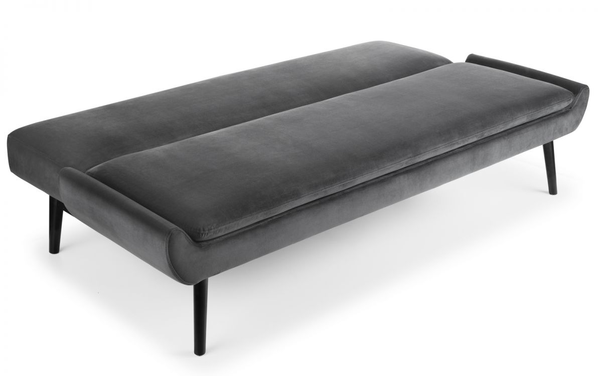 Gaudi Curled Base Sofabed - Grey Velvet