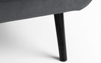 Gaudi Curled Base Sofabed - Grey Velvet