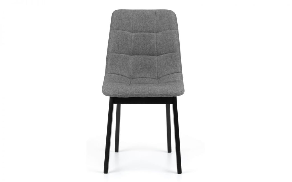 Hayden Panelled Dining Chair - Grey Linen