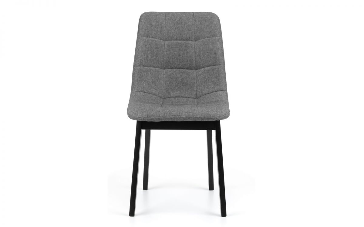 Hayden Panelled Dining Chair - Grey Linen