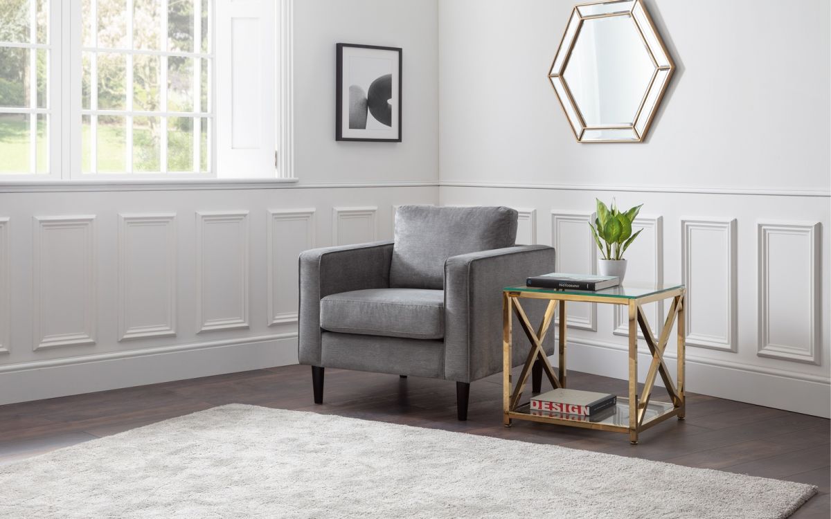 Hayward Armchair - Grey Chenille