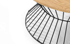 Jersey Round Wire Coffee Table - Oak