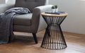 Jersey Round Wire Lamp Table - Oak