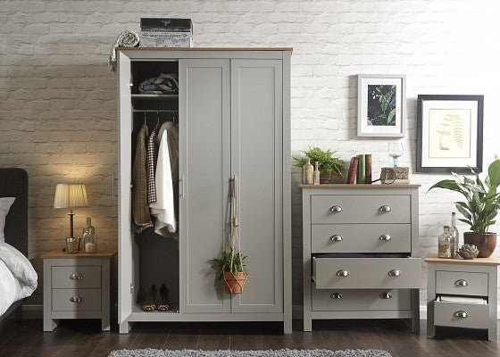 Lancaster 4 Piece Bedroom Set - Grey