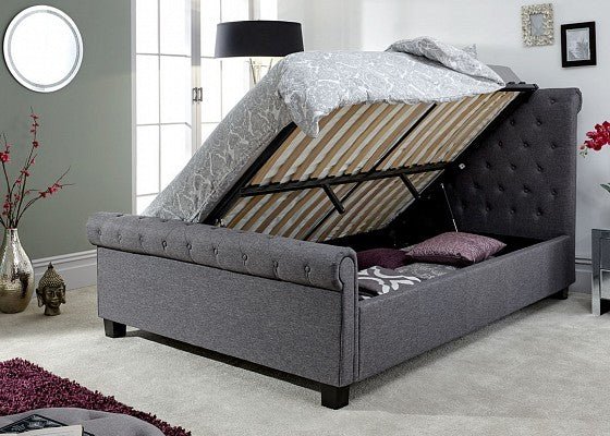Layla Ottoman Bed - Charcoal Grey