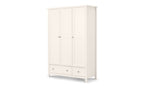 Maine 3 Door Combination Wardrobe - Surf White