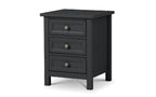 Anthracite 3-Drawer Bedside with Pewter Handles