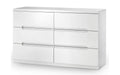 Manhattan 6 Drawer Wide Chest - White