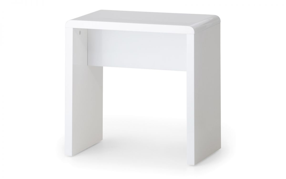 White High Gloss Dressing Stool