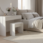 White High Gloss Dressing Stool