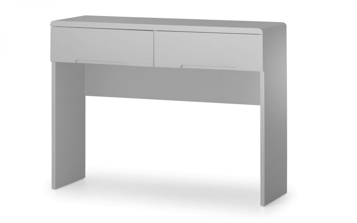 2 Drawer Dressing Table - Grey High Gloss