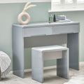 2 Drawer Dressing Table - Grey High Gloss
