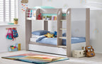 Taupe Bunk Bed with Pull-Out Trundle for 2-3