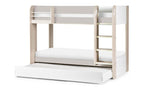 Taupe Bunk Bed with Pull-Out Trundle for 2-3