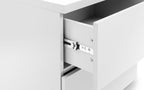 2 Drawer Bedside - White High Gloss