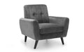 Monza Chair - Grey Velvet