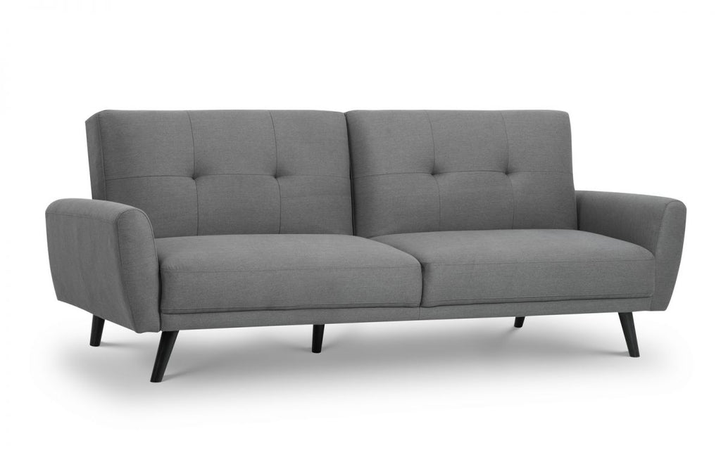 Mid-Grey Linen Sofa Bed with Split Back for 2