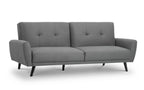 Mid-Grey Linen Sofa Bed with Split Back for 2