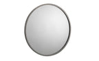 Pewter Round Wall Mirror with Thin Rim - 80cm