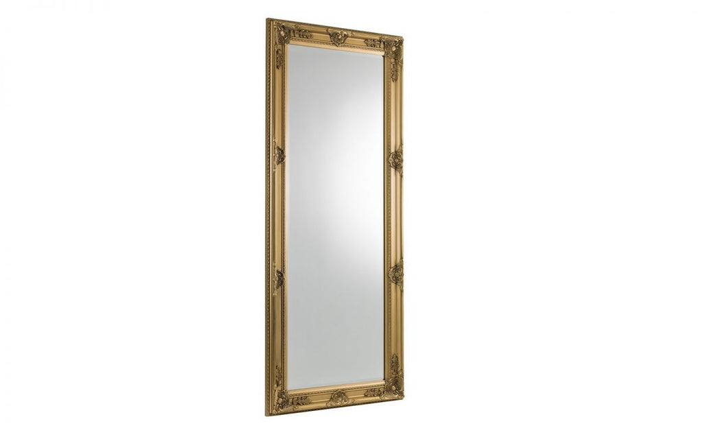 Gold Antique Lean-to Dress Mirror - 170cm