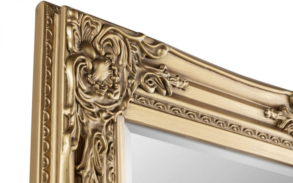 Gold Antique Lean-to Dress Mirror - 170cm