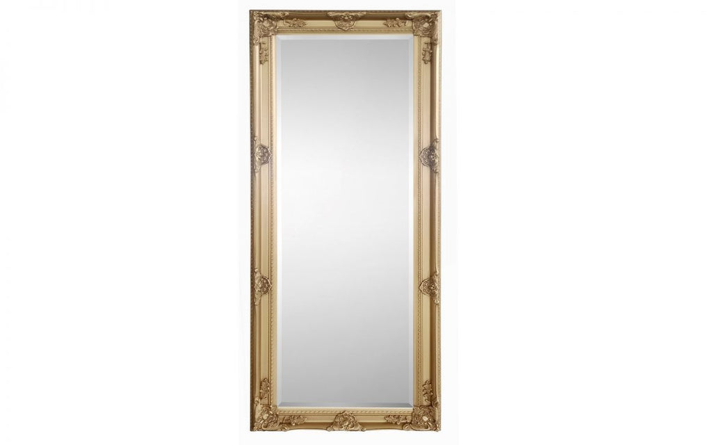 Gold Antique Lean-to Dress Mirror - 170cm