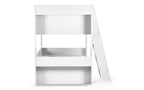 White Bunk Bed with Glow-in-Dark Ladder and Shelving - Twin