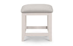 Elephant Grey Oak Dressing Stool with Upholstered Seat