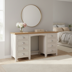 Single Dressing Table with Metal Handles