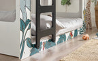 Animal Print Bunk Bed with Ladder - Twin