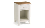 Ivory and Oak 1-Drawer Bedside - Shaker Style