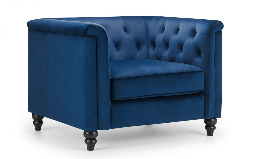 Sandringham Chair - Blue Velvet