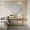 Round Wall Mirror with Bevelled Glass - 80cm
