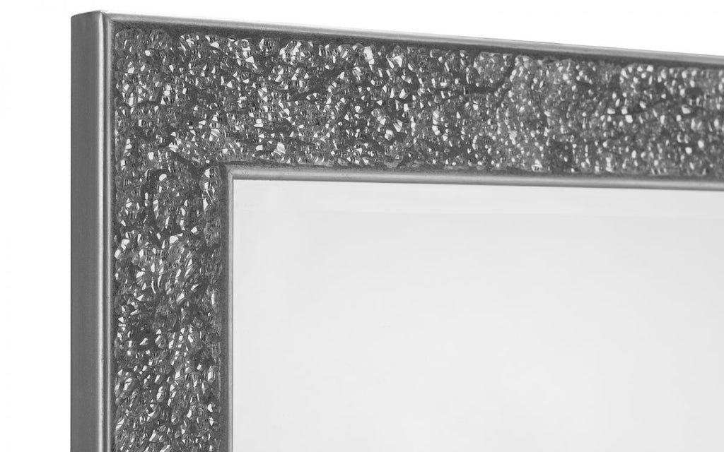 Silver Glass Fragment Wall Mirror - 110cm x 80cm