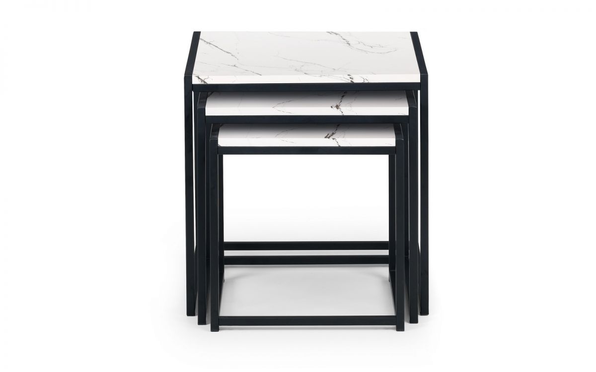 Tribeca Nest of Tables - White Marble