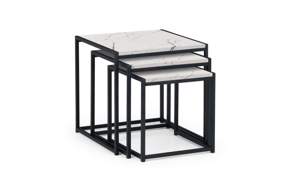 Tribeca Nest of Tables - White Marble