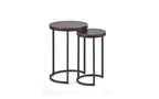 Tribeca Round Nesting Side Tables - Walnut