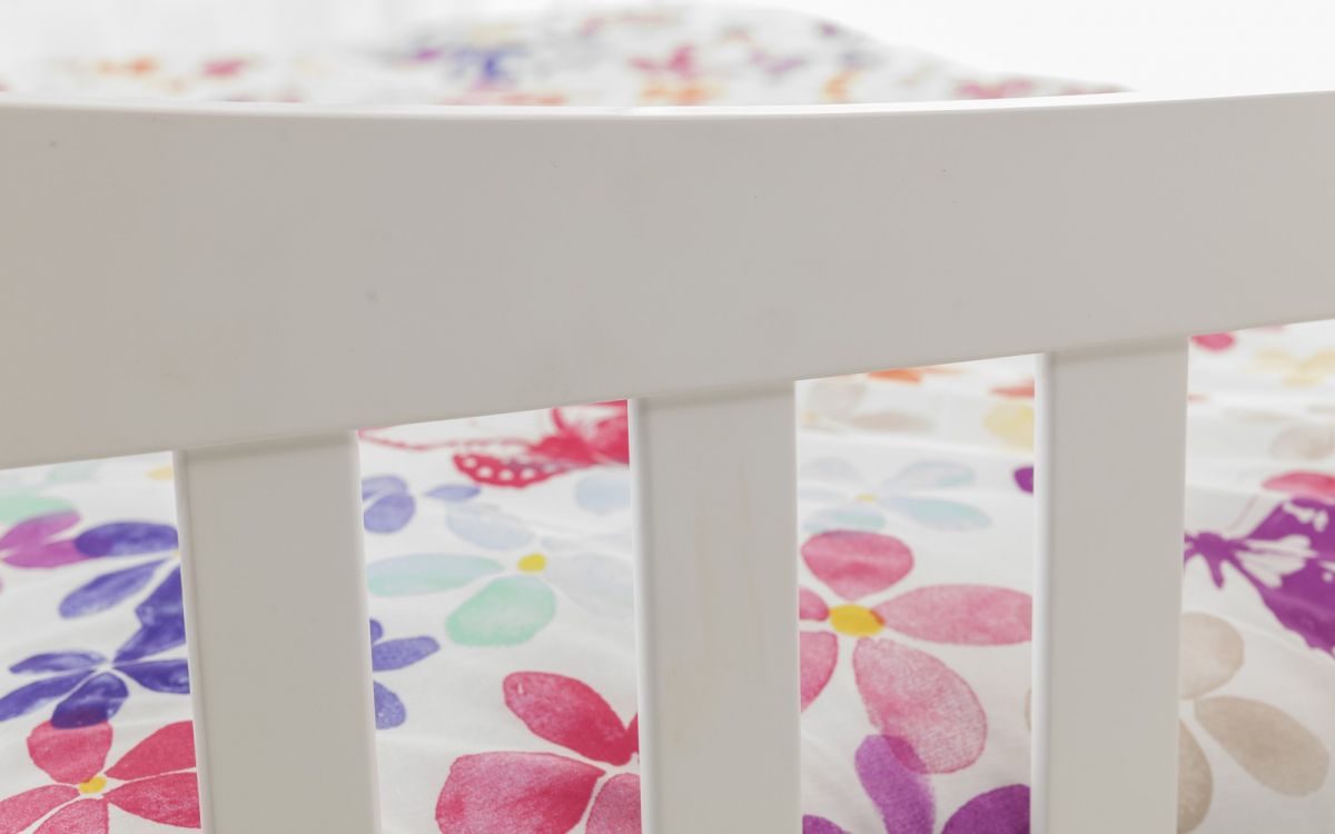 White Bunk Bed with Ladder for 2