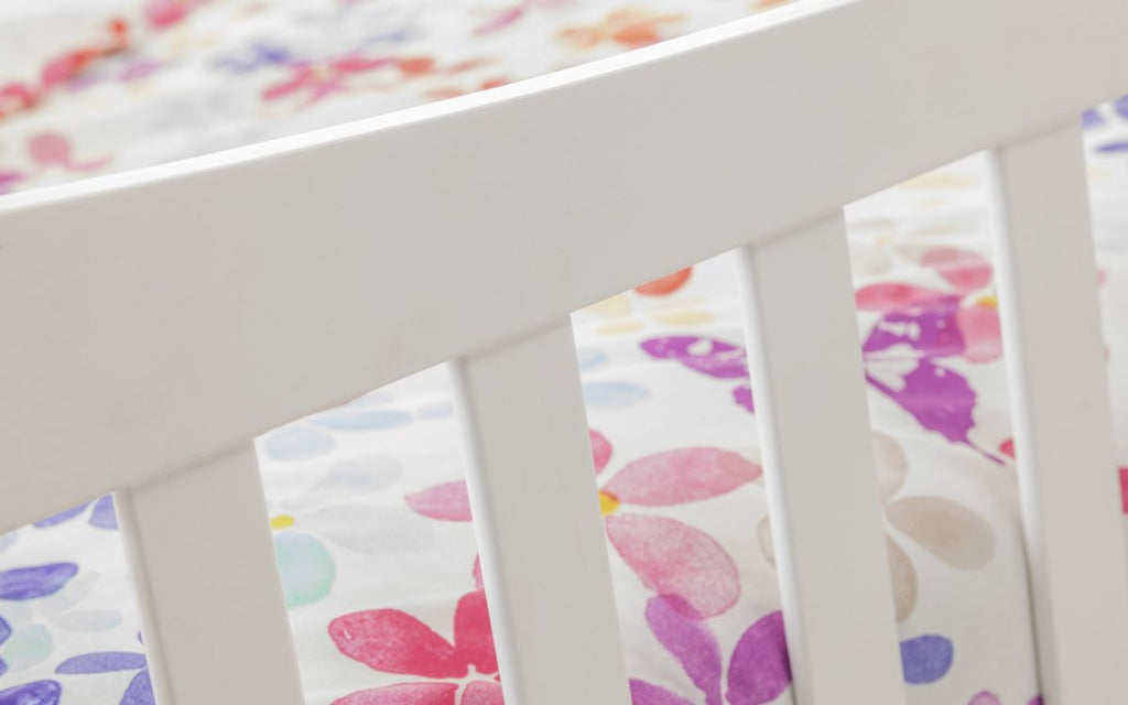 White Bunk Bed with Ladder for 2